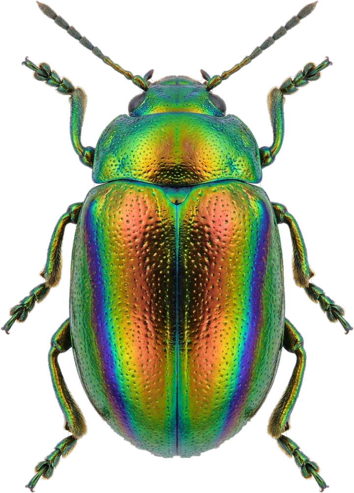 Leaf beetles, cut-out