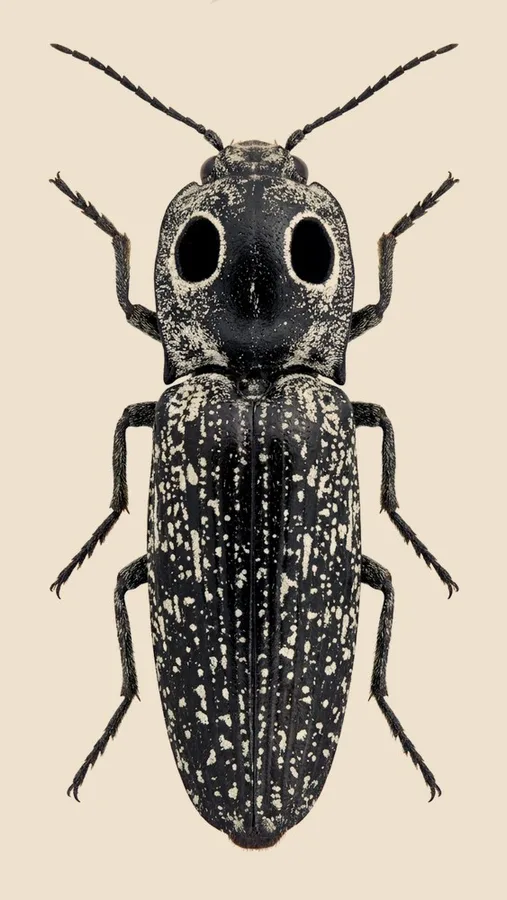 Eastern eyed click beetle, Alaus oculatus, plate