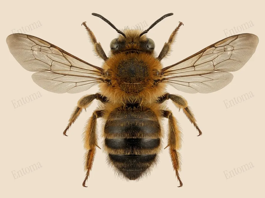 Hairy-footed flower bee, Anthophora plumipes, plate