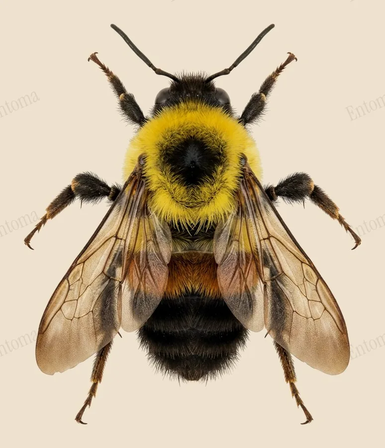 Brown-belted bumble bee, Bombus griseocollis, plate