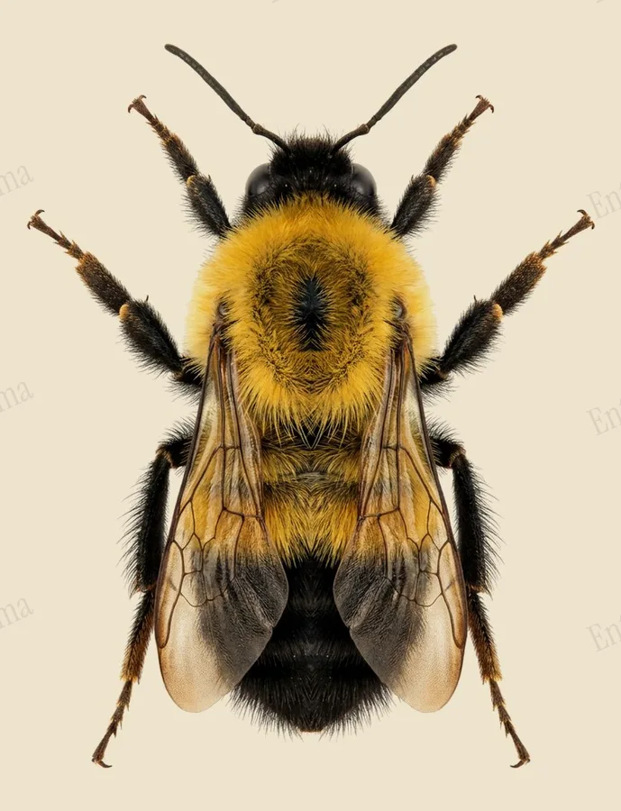 Common eastern bumble bee, Bombus impatiens, plate