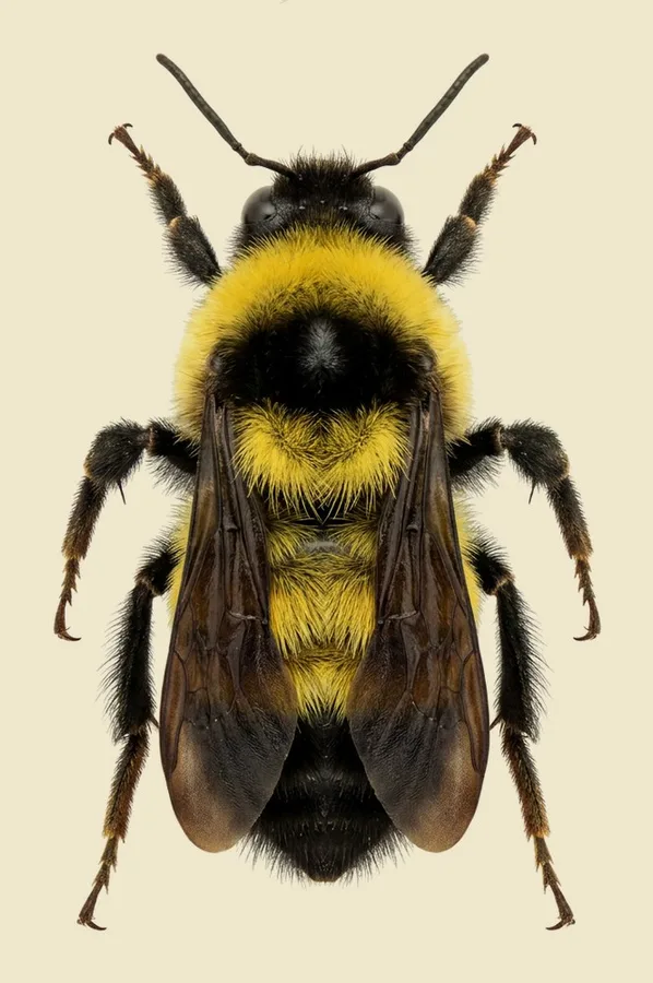 American bumble bee, Bombus pensylvanicus, plate