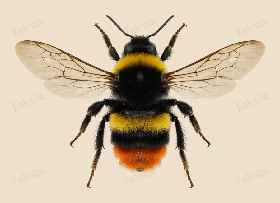 Early bumblebee, Bombus pratorum, plate