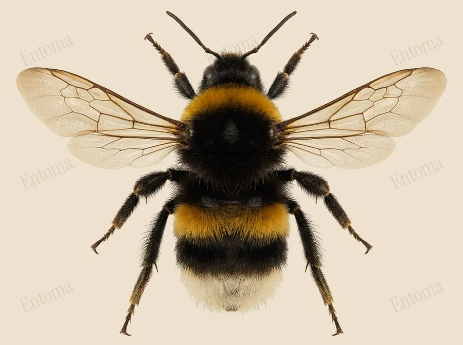 Buff-tailed bumble bee, Bombus terrestris, plate