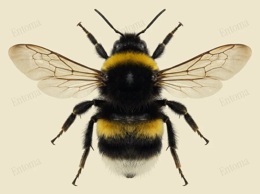 Vestal cuckoo bumble bee, Bombus vestalis, plate