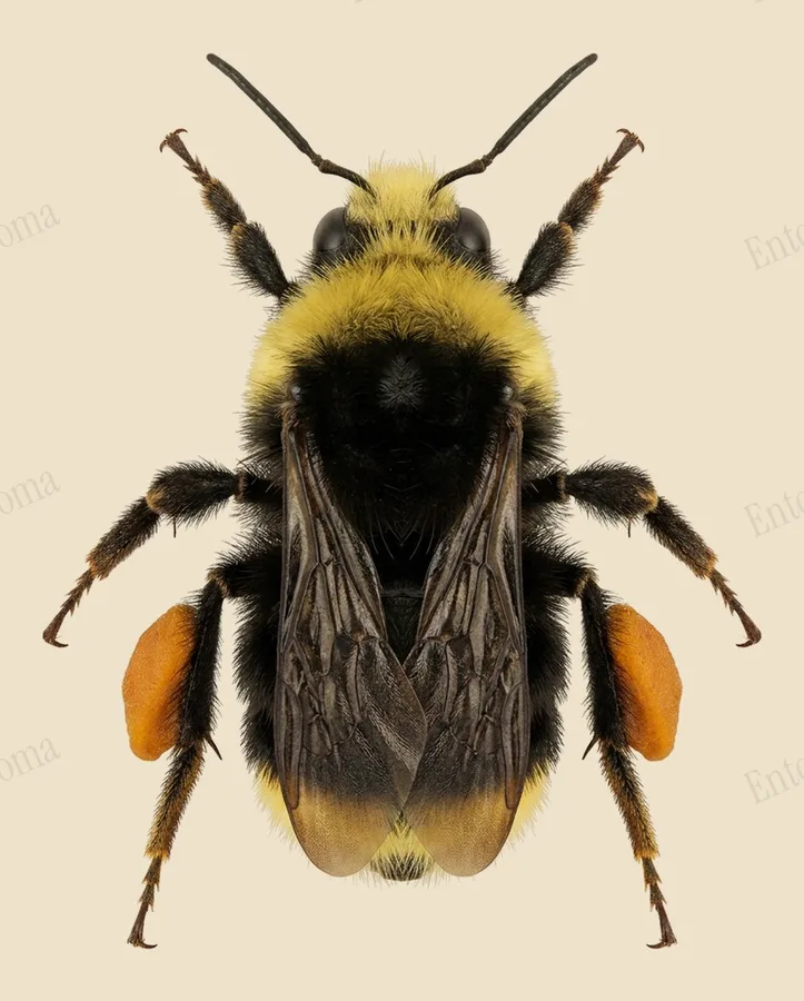 Yellow-faced bumble bee, Bombus vosnesenskii, plate