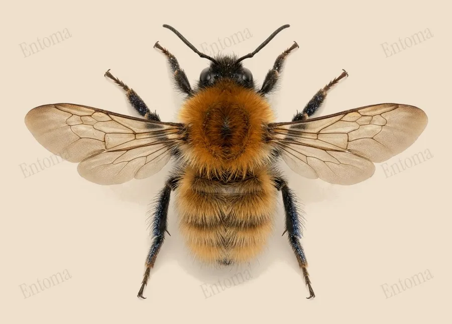 Common carder bee, Bombus pascuorum, plate