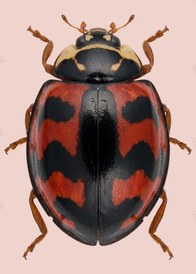 Cheilomenes sexmaculata, Cheilomenes sexmaculata, levha