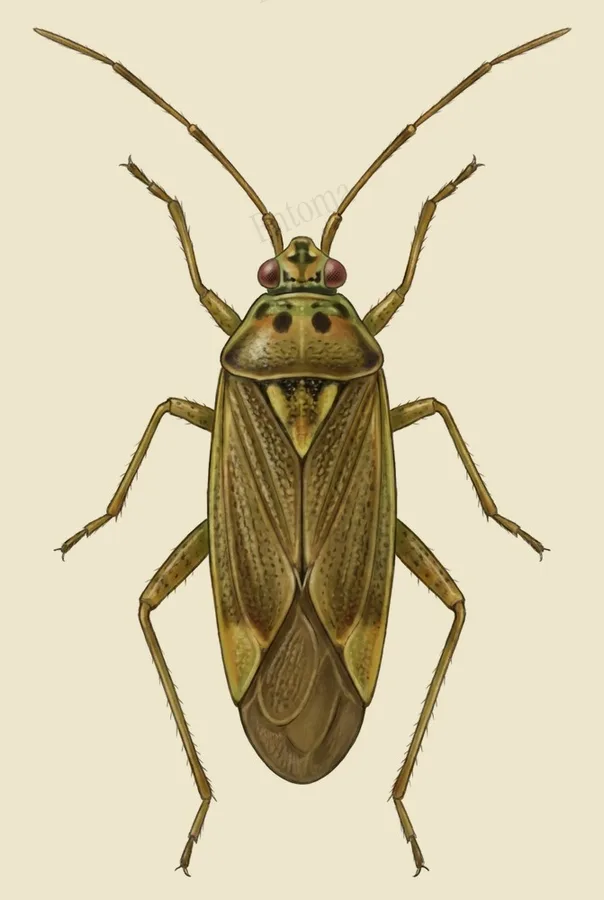 Trivial plant bug, Closterotomus trivialis, plate