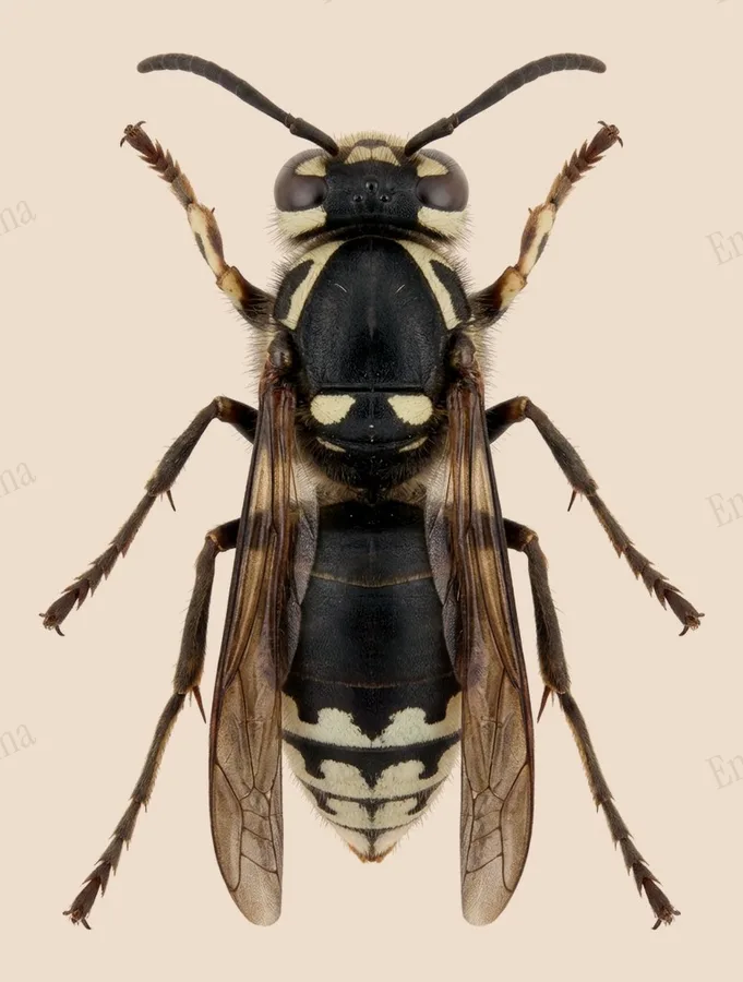 Bald-faced hornet, Dolichovespula maculata, plate