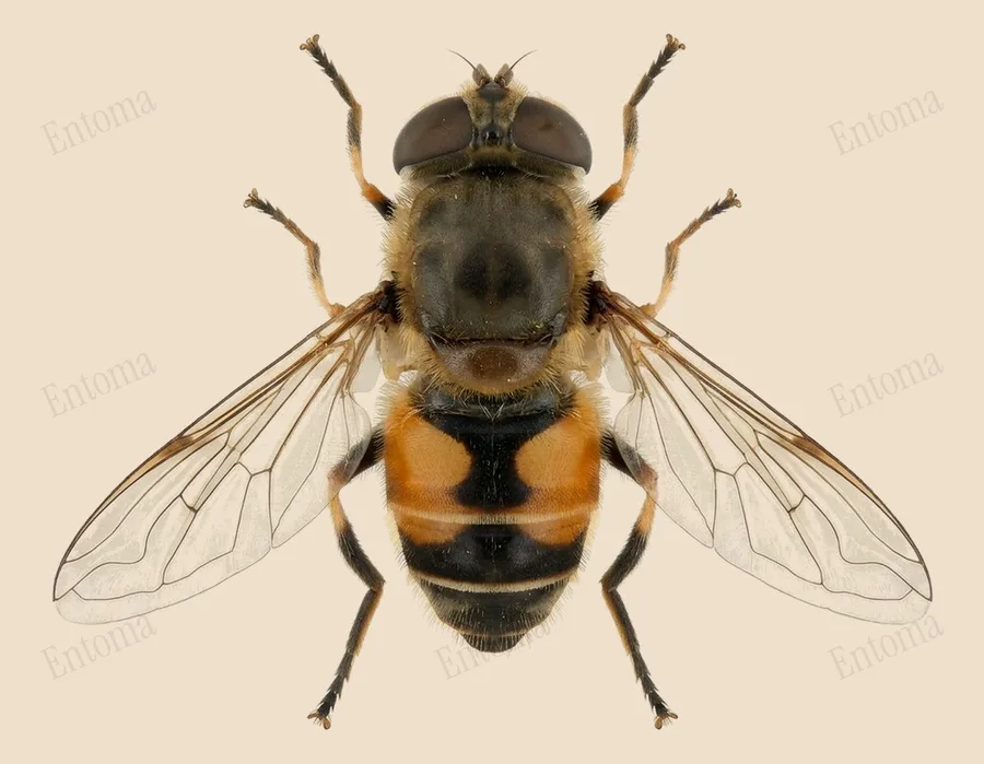 Eurasian drone fly, Eristalis arbustorum, plate