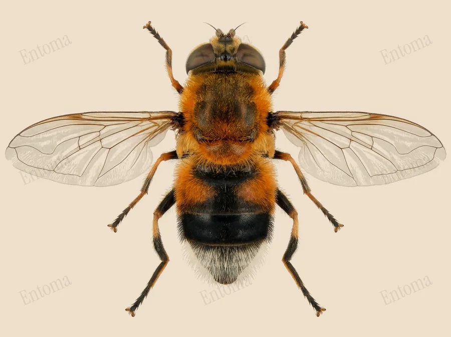 Furry dronefly, Eristalis intricaria, plate