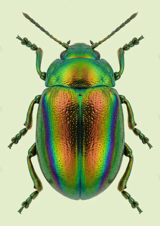 Dead-nettle leaf beetle, Fasta fastuosa, plate