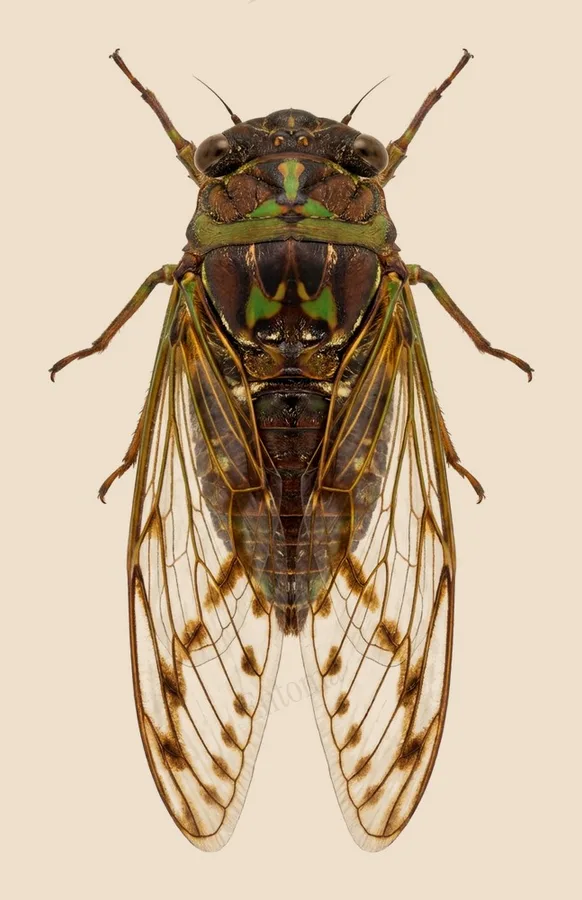 유지매미(Graptopsaltria nigrofuscata) 도판