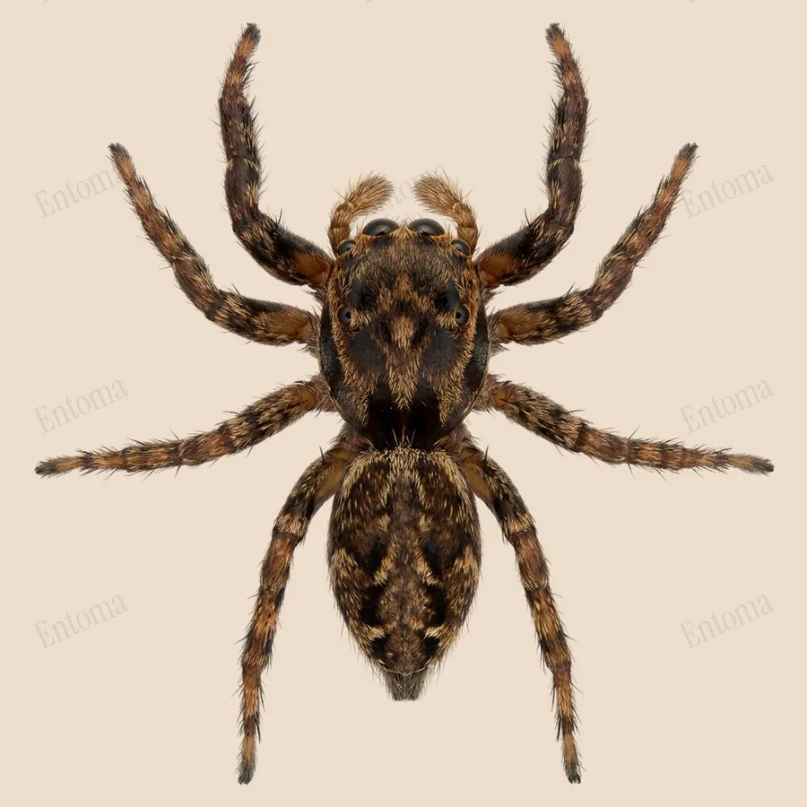 Kasspringspin, Hasarius adansoni, plaat