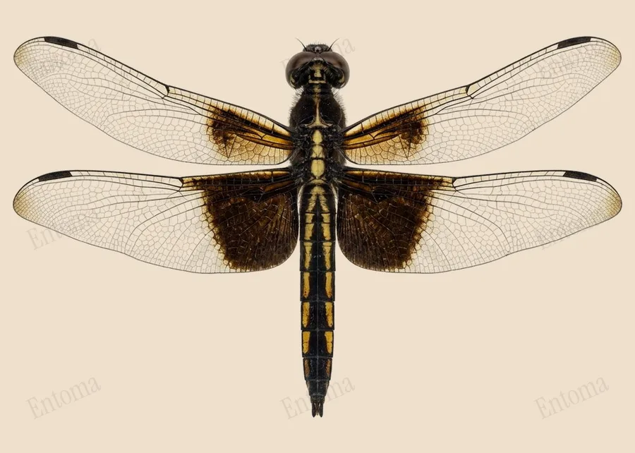 Widow skimmer, Libellula luctuosa, plate