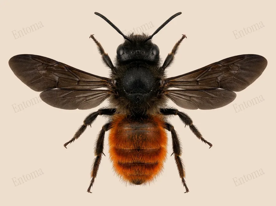 European orchard bee, Osmia cornuta, plate