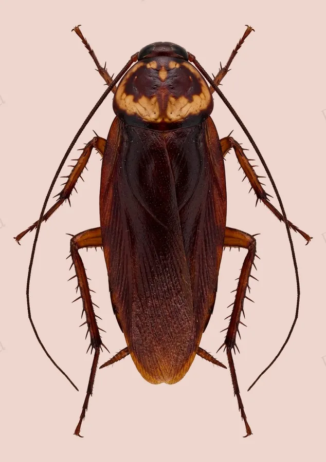 Grote kakkerlak, Periplaneta americana, plaat