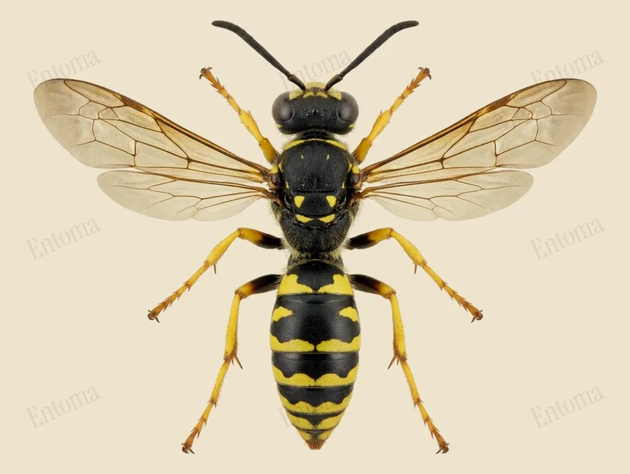 European beewolf, Philanthus triangulum, plate