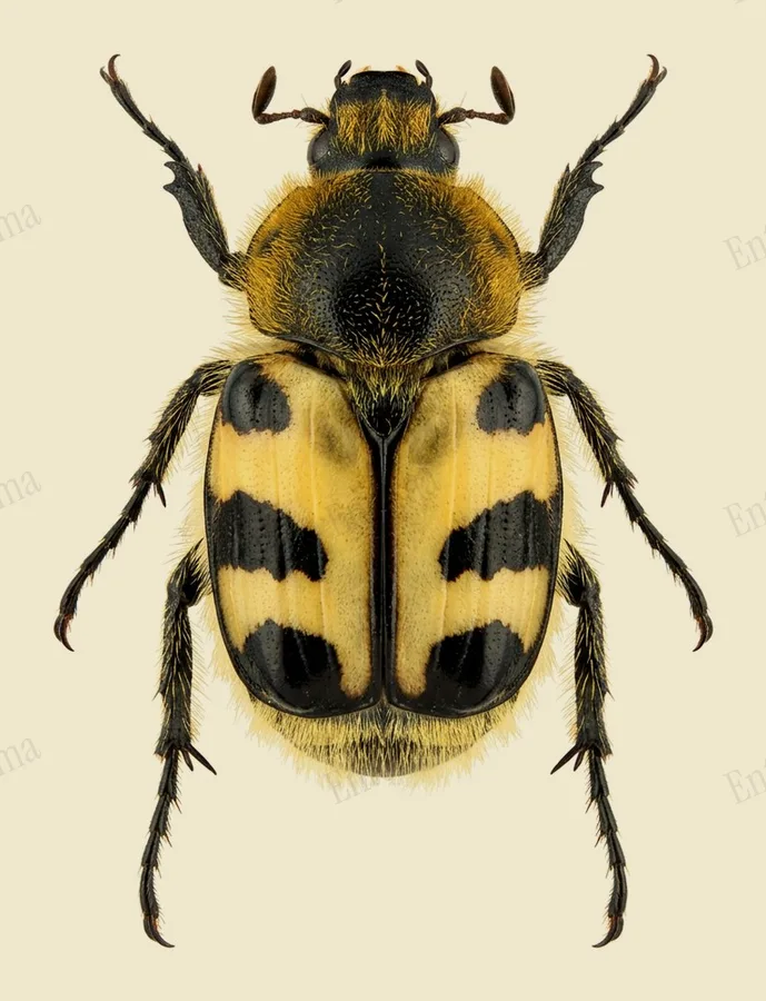 French flower chafer, Trichius gallicus, plate