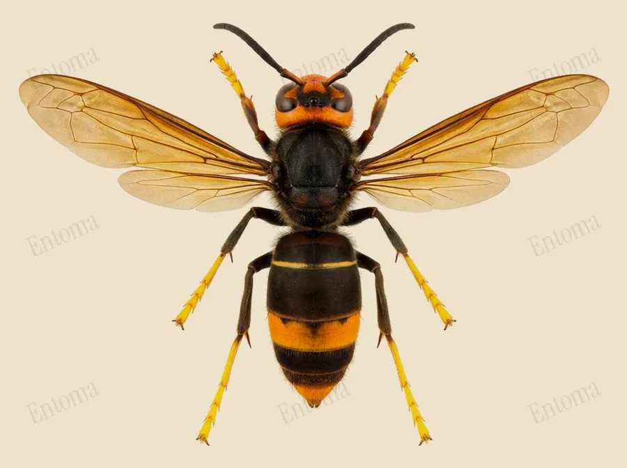 Yellow-legged hornet, Vespa velutina, plate