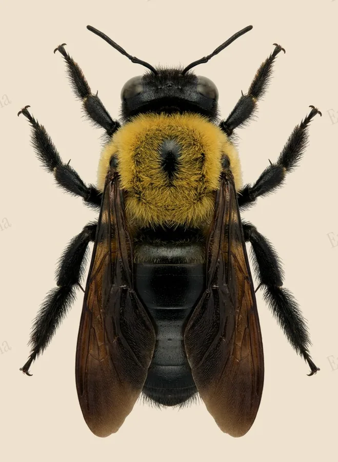 Eastern carpenter bee, Xylocopa virginica, plate